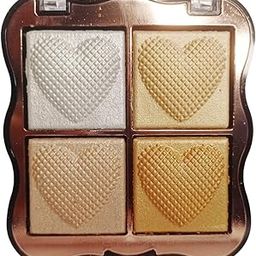 Facejewel 4-Colour Shimmer Highlighter and Eyeshadow Palette, Shades-01-picture-45