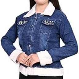 HANIYA COLLECTION Stylish Dark Blue Denim Shirt for Men and Women | Button-Down, Slim Fit, Faux Fur Collar, Casual Denim Top |Comfortable, Lightweight Fashion Shirt-picture-14
