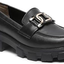 Womens Black Loafer FnH GS-204-BK-image-58
