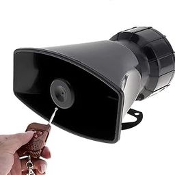 Automaze Car Siren Speaker,12V 50W 7 Tone Sound Car Police Ambulance Fire Siren with Wireless Remote Control-25