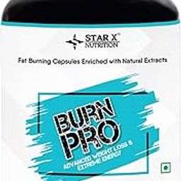 STAR X NUTRITION Burn Pro Advanced Weight Loss & Etreme Energy - Enriched With Garcinia, Grape Seed, Green Coffee Beans (100 Capsules)-12