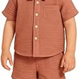 100% Linen Shirt & Pant Co-ord Set for Kids | Elegant & Comfortable Summer Wear | Stylish Short-Sleeve Shirt with Bow & Comfy Shorts-image-84