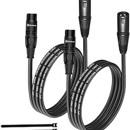 mudenx XLR Cables 5FT 2 Pack,XLR Male to Female 3 Pins Microphone Cable,Shielded Balanced Oxygen-Free Copper (OFC) Speaker Cord-image-99