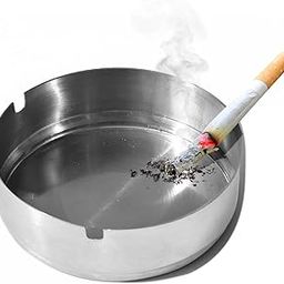 Pure Source India Stainless Steel ASH Tray for Cigarette/Ash Tray for Home, Office and Bar etc. (10 CM ROUND)-image-53