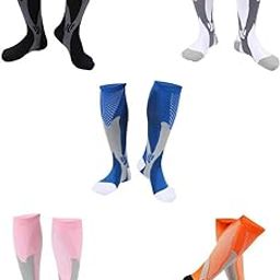 CALANDIS™ 5Pair Compression Socks Knee High Stockings Sleeve Sneaker Socks XXL | Mens Clothing-picture-11