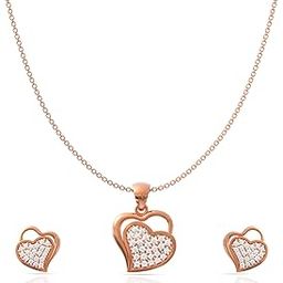 ANAYRA 925 Sterling Silver Heart Pendant Set for Women | Hallmark Certified Silver Pendant Set | Silver Jewellery for Women | Great for Gifting-image-35