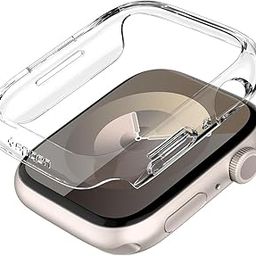 Spigen Thin Fit for Apple Watch Series 9 45mm Case, Apple Watch Series 8/7 45mm Case -Crystal Clear-8