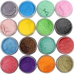 Soap Dye Mica Powder Pigments for Bath Bombs Soap Making Colorant Set,16 Colors by Sun Cling-image-43