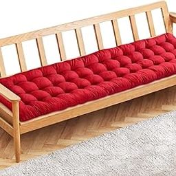 AeTHEric Garden Bench Velvet Cushion, 2/3 Seater Chair Pad, Porch Swing Cushion, Seat Pad Mat for Patio Furniture, 59x19 Inch-image-57