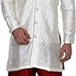 Mens Jacqaurd Silk Floral Print Indowestern-image-84
