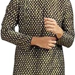 Men's Art Silk Printed Kurta (1pc)-image-22