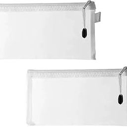 2 Stationary Transparent Pouch, Plastic Zipper Bags, Student Storage Bag, Document Bags, Certificates Bags, Pencil Pen Cases, Envelope Bag, Cosmetic Pouch with Zipper, Travel Organizer(Small)-image-44