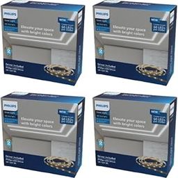 PHILIPS 5-Meter LED Strip Light With Driver | 60 LED Per Meter Strip Light For Ceiling | Wattage : 25W, Colour : Warm White | Pack of 4-image-83