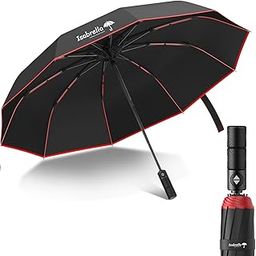 Automatic One-Touch Open Folding Big Umbrella for Men and Women - 3 Fold Design for Rainy Days and Sun Protection-5