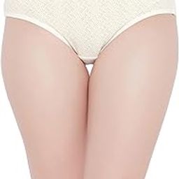 Women's Cotton Mid Waist Dotted Bikini Panty in White-image-79