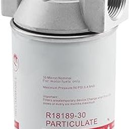 Fuel Tank Filter Kit, High Flow 25 GPM 30 Micron Particulate Filter with 1 inch NPT Aluminum Adapter, Spin-on Cartridge Style for Diesel Transfer Pump-image-22