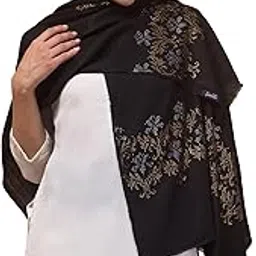 tweedle Women’s Stole/Shawl for Winters, 100% Pure Wool, Stylish Kashmiri Embroidery stole for ladies (Size 28 x 80 inches)-picture-9