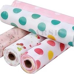 Maharsh ENT. Set of 3 Rolls Printing Antibacterial Cabinet Plastic Foam Household Wardrobe Moisture Drawer Pad Waterproof Non-Slip Paper Kitchen Cupboard Liners Roll Mat, 30x300 cm (Multicolour)-7