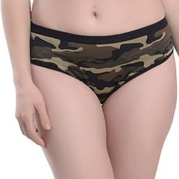 Women Cotton Lycra Hipster Panties for Women Daily Use, Back and Front Coverage, Army Printed, Brief, Combo Pack, Multicolor-image-13