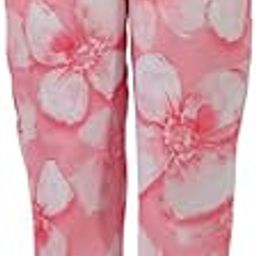 Romen Silk Peach Floral Print Office or Casual Wear Pant for Women-image-38