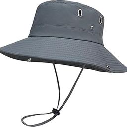 Outdoor Mountaineering Hat Summer Fishing Sun Hat Hiking Breathable Sun Hat Cycling Fisherman Hat (Grey, One Size)-image-97
