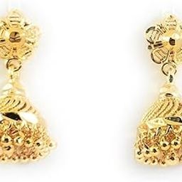 Copper Gold Plated Earrings For Women & Girls, Yellow-image-14