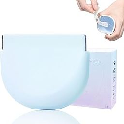 Cute RetainerÃ‚ CaseÃ‚ withÃ‚ VentÃ‚ Holes Food Grade Silicone Retainer Cleaner Case Dental Retainer Holder Case with Lanyard Slim Cool Thin Container Braces Case for Girls Women Kids Boys Men Portable Travel Denture Mouth Guard Aligner Case(Light Blue)-image-59