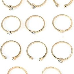Resplendent Gold Plated Moon Star Ring Combo for Women-picture-10