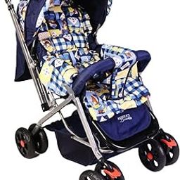 Mother's Love Little Explorer Baby Stroller/Pram for 0 to 3 Years, New Born/Kids, 5 Point Safety Harness, Adjustable backrest, 360 Swivel Wheel, Large Storage Basket, Reversible Handle(Blue)-10
