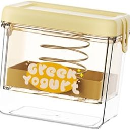 ARTISOUL® Yogurt Strainer with Lid Yogurt Whey Separator for Coffee Milk Vegetable Square Yellow | Kitchen, Dining & Bar | Small Kitchen Appliances | Yogurt Makers-image-3