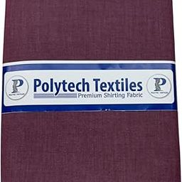 Polytech Textiles Premium Shirting Fabric,67- Maroon, Plain Weave, Semi-Formal Design-18