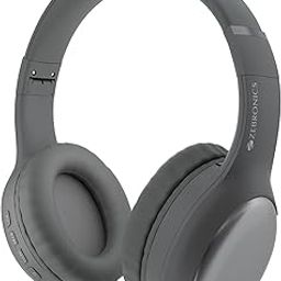 ZEBRONICS Thunder Max Bluetooth Over Ear Headphone with 120*Hrs Playback, 3 EQ Modes, 40mm Bass Driver, Fast Charging, ENC, Gaming Mode, Dual Pairing, BT v5.4, AUX, Metallic Finish (Grey)-5