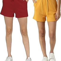 Womens Cotton Shorts Relaxed fit Casual wear Girls Sleepwear Lounge wear Combos Pack of 2-image-28