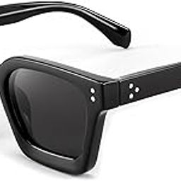 Sunglasses Men Women Polarized, Chunky Square Thick Frame, Rectangle UV400 Shade Sun Glasses E1103-image-30