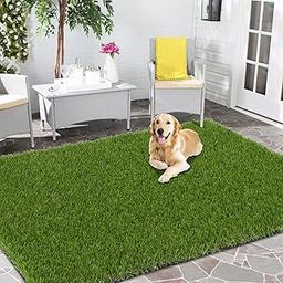 HEBE Artificial Turf Area Rug Grass Mat 3x5 Ft Fake Grass Turf Rug Carpet Indoor Outdoor Doormat Synthetic Grass Rug for Dog Pets Patio Lawn Landscape Dog Potty Training Rug Pee Pads-image-8