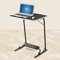 TABLE MAGIC XL Pro - Multipurpose Laptop Table Mat Finish with Footrest, Foldable Design, Ergonomic, Engineered Wood Top 60 * 45 cm (2’-1.5’)- Black-2