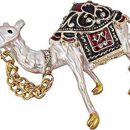 Designer Gold Plating Maroon And Black Meenakari With Stones Brooches Lapel Pin Camel Design Unisex Brooch Pin For Women/Men/Boys & Girls (225-CHOO-1171)-picture-15