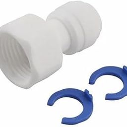 Ro Direct Valve Straight Connector 1/2″ inch / 1.27 cm Female Thread to 3/8 Inch / 0.96 cm Tube, White, 2-Pack-30