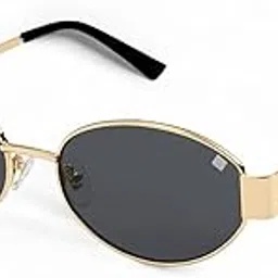 elegante Retro Round Oval Sunglasses for Women & Men Trendy Metal Sun Glasses Classic Shades UV400 Protection-picture-2
