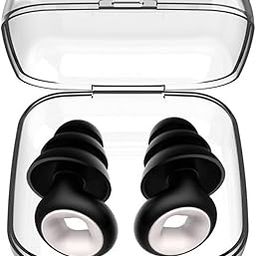 AUGEN Ear Plugs for Sleeping, Noise Canceling, Reusable Silicone Earplugs for Hearing Protection, Waterproof EarPlugs Suitable for Sleeping Swimming Studying Traveling Concerts Airplanes (Black C, M9)-image-29