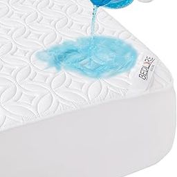BEDLORE Waterproof Mattress Protector, California King Size Noiseless Mattress Pad with Deep Pocket 6"-18" Depth, Soft Breathable Bed Mattress Cover Washable for Home, Bedroom, Hotel (White)-image-13
