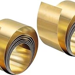 uxcell Brass Sheet Roll, 2Pcs 40" x 1.2" x 0.0059" H62 Metal Foil Plate for Crafts, Electrical Repairs, Industry-image-36