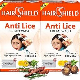 Hairshield Anti Lice Cream Wash | Made with Guldaudi, Reetha & Shikakai | Trusted by Mothers | Safe for Babies, Children, Men & Women | Pack of 2-44