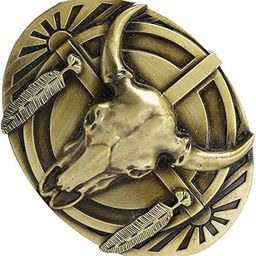 Retro Rodeo Western Cowboy Belt Buckle Engraved Bull Head Jeans Belt Decor-image-52