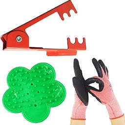 TIHOOD 3PCS Professional Rose Leaf Thorn Stripper Kit Stripping Tool Thorn Remover for Roses & Garden Glove (2 Kinds of Rose Leaf Thorn Strippers+1 Pair Glove)-image-65