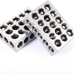 UNIPEC 1-2-3 Inch Blocks, 2-Piece Set of 1" x 2" x 3" Hardened Steel Blocks for Machining, Metalworking, Woodworking-12