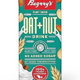 Bagrrys Plant Based Oat + Nut Drink 1l, Creamy Classic, Unsweetened| Plant Based | Lactose Free | Dairy Free | No Added Sugar | Plant based milk|No Preservatives-32