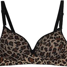 Heavily Padded Tiger Print Pushup Bra - Cotton Rich - 3/4th Coverage, Wireless, Multiway Straps, Seamless - T-Shirt Bra-30