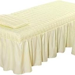 HEAVENGLOW Soft Beauty Massage Bed Sheet with Pillowcase and Stool Cover Beige-image-7
