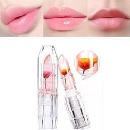 Mr. Huda Waterproof Long Lasting Flower Lip Gloss Crystal Flower Jelly Lipstick Magic Color Changing Lip Gloss Pink Shades (2Pcs)-picture-14